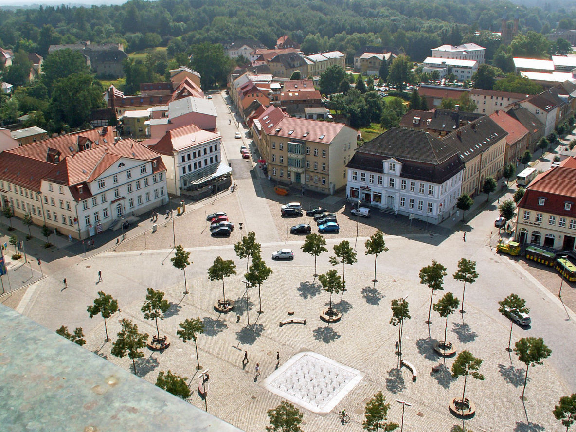Das Markt-Rondell in Neustrelitz Das Markt-Rondell in Neustrelitz